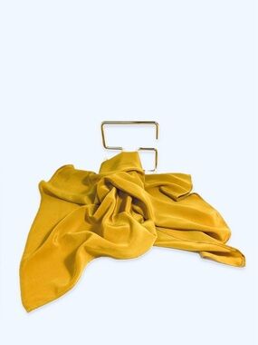NWT SILKLETTE Scotch Please! 100% Fine Silk Kerchief Scarf BUTTERSCOTCH